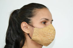 Máscara Protectora de Cortiça Reutilizável, Ajustável, com filtro
