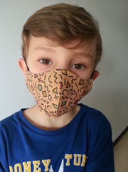 Máscara de Criança Protectora em Cortiça com Impressão