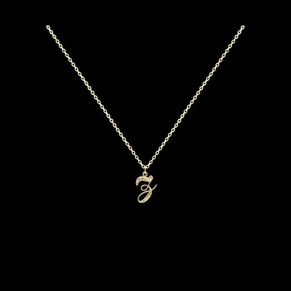 Necklace Letter Z silver gold plated