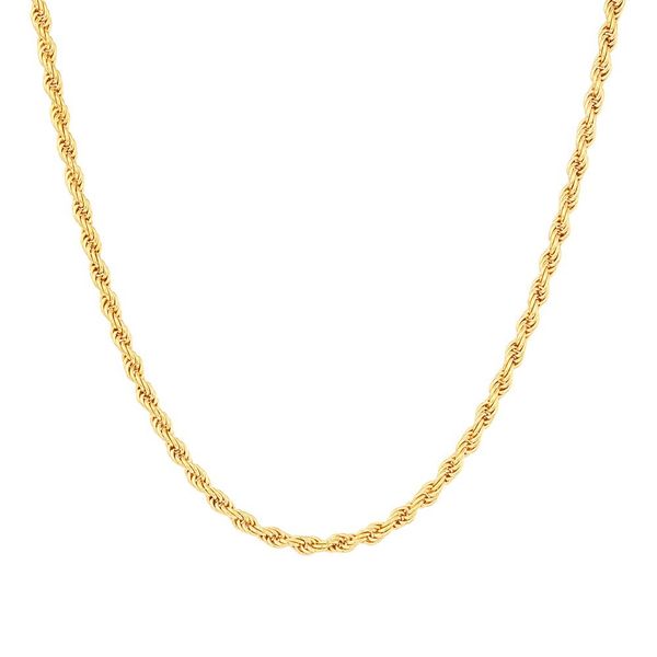 Necklace Silver Gold plated in Rope Chain