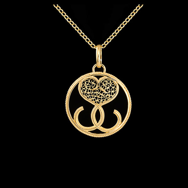 Necklace "ADN" in Silver Gold plated