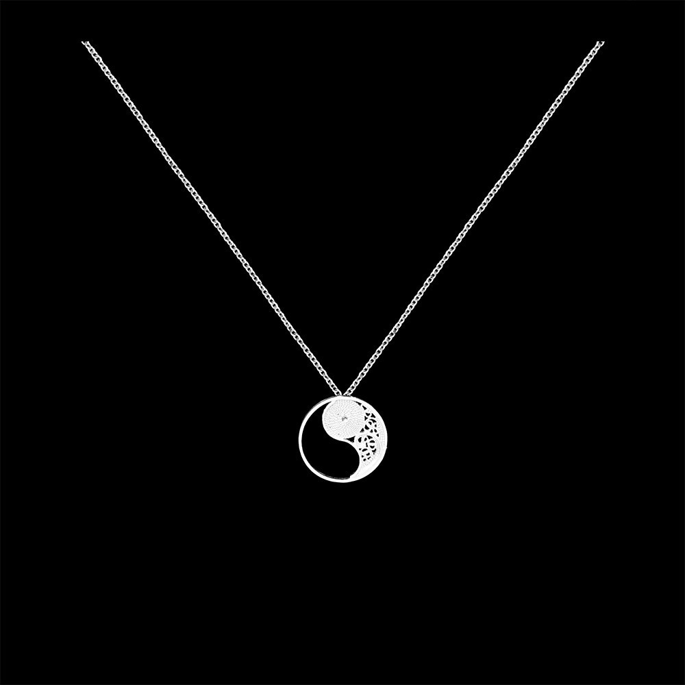 Necklace "Filigree Yin Yang" in Silver