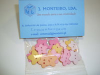 Botões estrela cores pastel