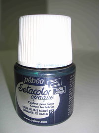 Tinta de tecido Pebeo Setacolor Nacarado Nº79 Noir de Jais