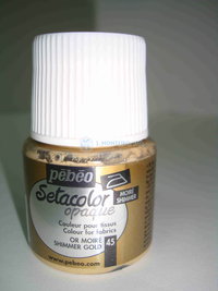 Tinta de tecido Pebeo Setacolor Nacarado Nº45 Ouro Moiré