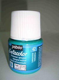 Tinta de tecido Pebeo Setacolor Nacarado Nº42 Turquesa Moiré