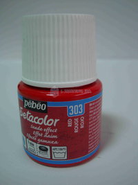 Tinta de tecido Pebeo Setacolor Camurça Nº303 Rojo