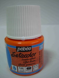 Tinta de tecido Pebeo Setacolor Camurça Nº302 Orange Zest