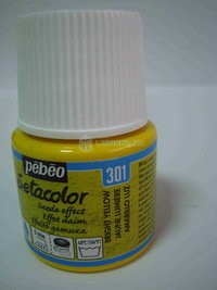 Tinta de tecido Pebeo Setacolor Camurça Nº301 Amarillo Luz