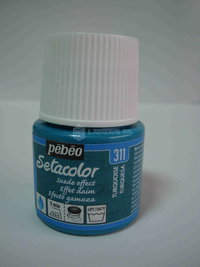 Tinta de tecido Pebeo Setacolor Camurça Nº311 Turquesa