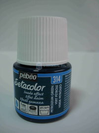 Tinta de tecido Pebeo Setacolor Camurça Nº314 Verde Petróleo
