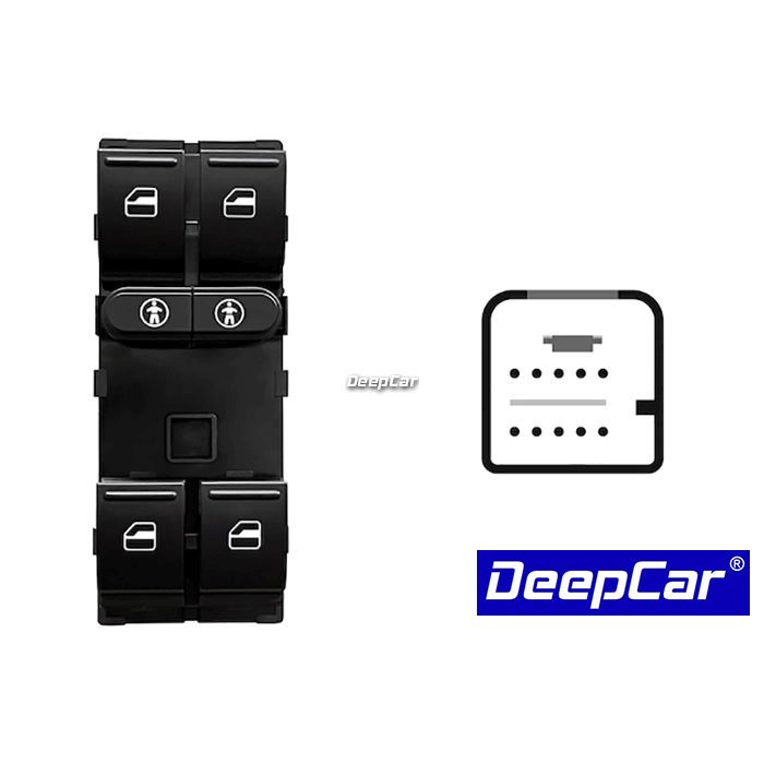 Comando / botão do vidro Volkswagen Touareg 2002.10-on