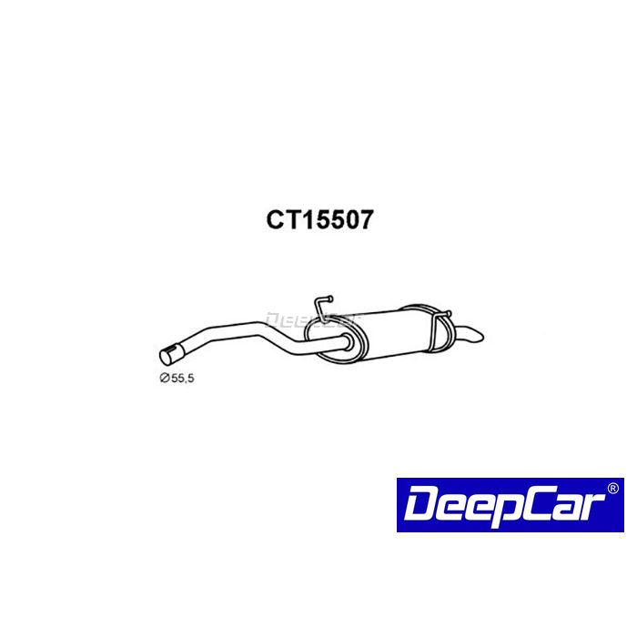 Panela de escape traseira Citroen C8 Ulysse Phedra