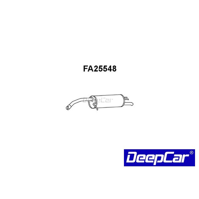 Panela de escape traseira Fiat Stilo 1.6 16V 2001-on