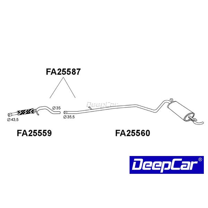 Tubo de escape Fiat Seicento 1.1 2001-on