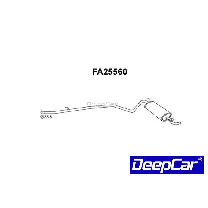 Panela de escape traseira Fiat Seicento 1.4i 2001-on