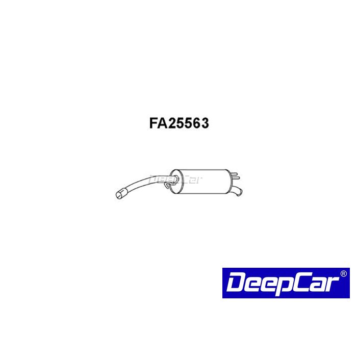 Panela de escape traseira Fiat Stilo 1.2i 16V 2001-on