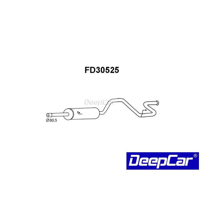 Panela de escape traseira Ford Transit 2.5D 1996-on