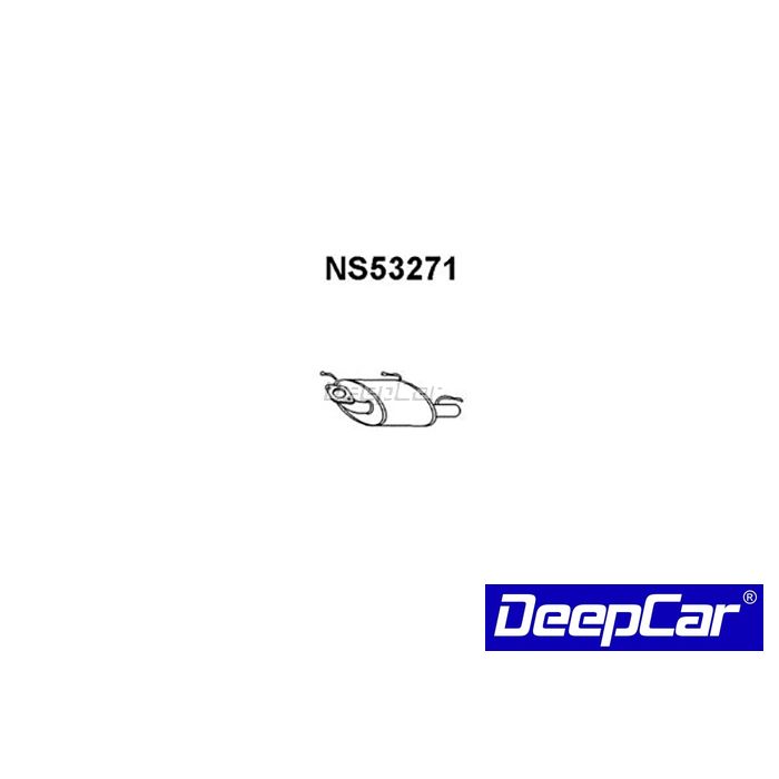 Panela de escape traseira Nissan Almera 1.4 1.6i
