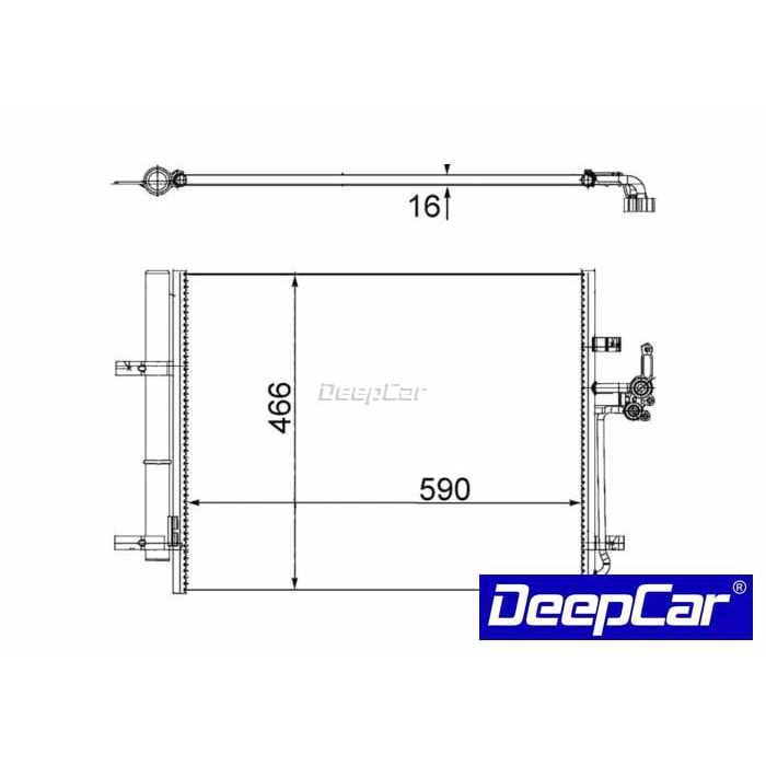 Condensador do ar condicionado Ford Mondeo 4