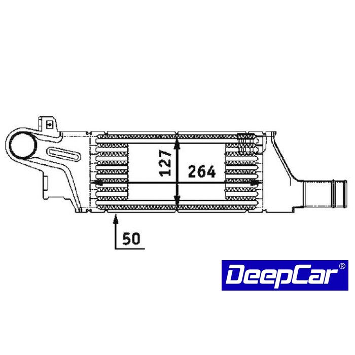 Radiador do intercooler Opel Corsa C 1.7Dti 16V