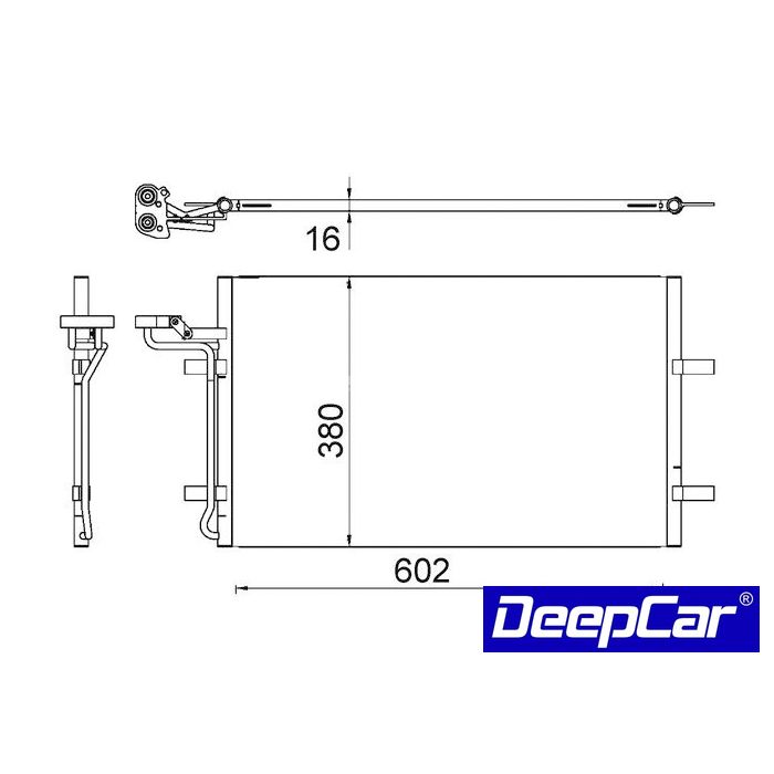 Condensador do ar condicionado Volvo C30 S40