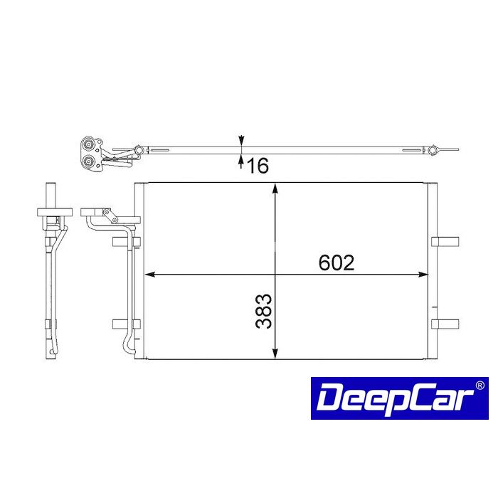 Condensador do ar condicionado Volvo V50