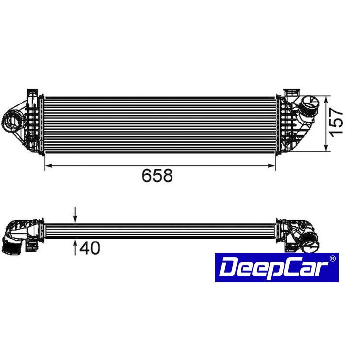 Radiador do intercooler Volvo S50 V50