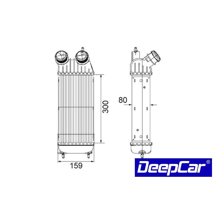 Radiador do intercooler Citroen Jumpy