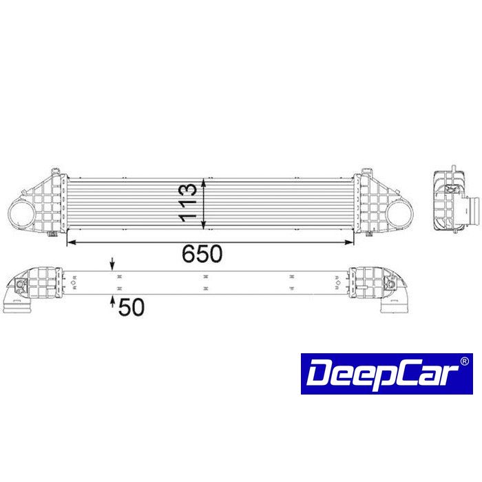 Radiador do intercooler Volvo C30 V50 S40 2 2006-on