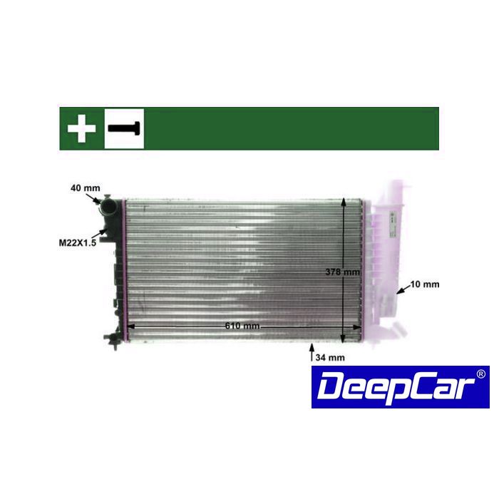 Radiador da água Peugeot 306 - OE 8MK376707-021 - MAHLE