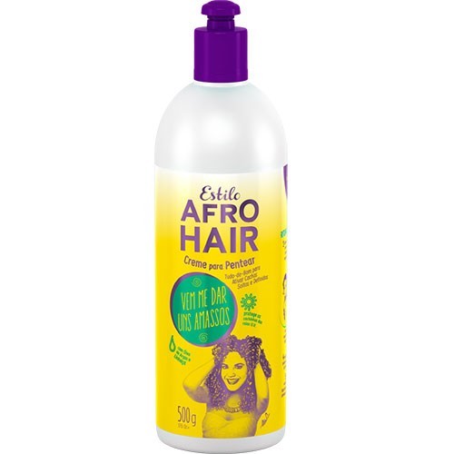 AfroHair Creme de Pentear Argan e Linhaça 500g