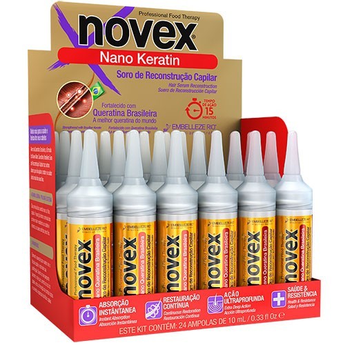 Novex Queratina Brasileira Ampolas 10ml