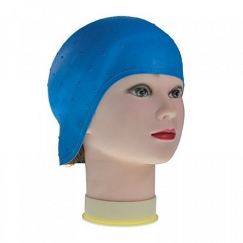 Touca Madeixas Borracha Azul