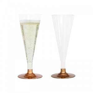 Gobelet Champagne conique / Flute 100 ml Doré - Paquet 100 Unités