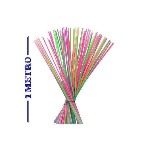 Pailles droites 1000x0.6 mm Couleurs paquet 50 unités