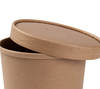 Kraft Paper Soup Box of 960ml With Paper Lid - Box 250 units