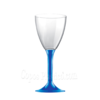 Vaso de Agua / Vino PS 180 ml con Pie Azul Caja 400 unidades