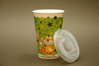 Paper Cups 330 ml White disposable with Cross Lid for straws - 2000 units