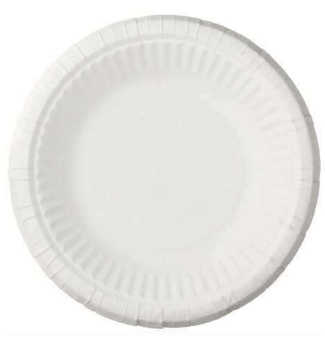 Paper Soup Plate 200mm diameter White - pack of 50 units