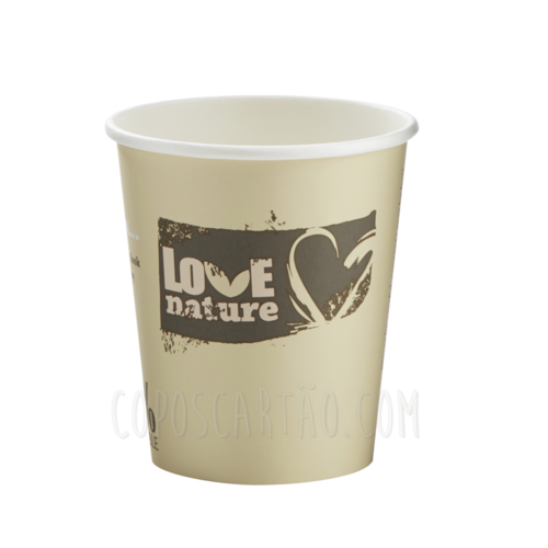 Biodegradable Paper Cups 192ml (6Oz) with Closed Lid - Box of 3000 units