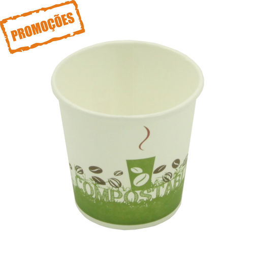 Copo Cartão Green Cup - 100 % Biodegradável 100ml - Caixa Completa 1000 unidades