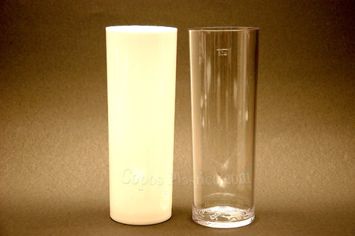 Vaso tipo tubo  220 irrompible  (PC) Transparente - Caja 24 Unidades