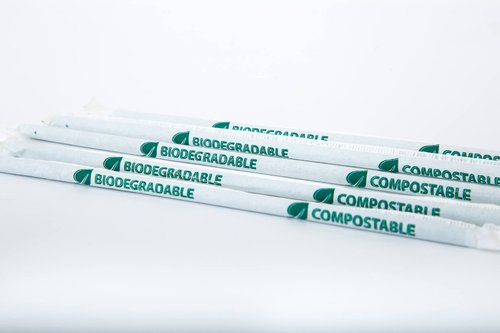 Pailles Flexibles Biodègradables 5x240mm emballé individuellement - Boîte pleìne 4800 unités