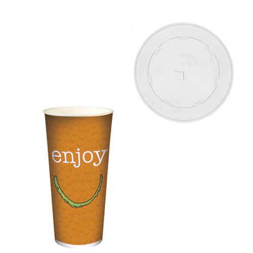 Vaso Cartón Bebidas Frias "Enjoy" 680ml - 500ml (22OZ)