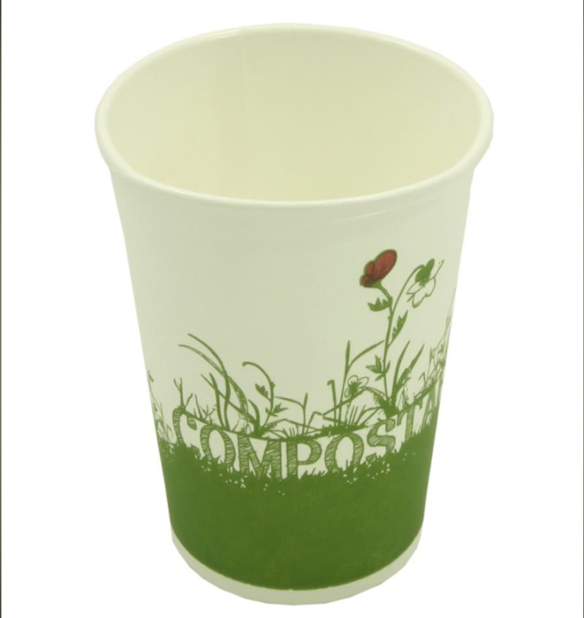 Copo Cartão Green Cup - 100 % Biodegradável 330ml - Pacote 50 unidades